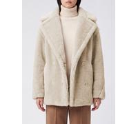 MAX MARA Short Double-Breasted Faux-Fur Effect Coat in a Wool Blend - Size: 42 - female
