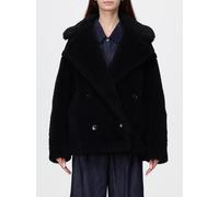 MAX MARA Short Double-Breasted Faux-Fur Effect Coat in a Wool Blend - Size: 44 - female