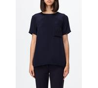 MAX MARA Short-Sleeved Silk Blouse with Tone-on-Tone Monogram - Size: 40 - female
