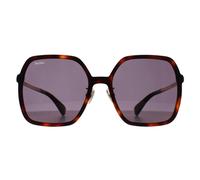 Max Mara Square Dark Havana Smoke Grey Mm0059-D In Brown Brown