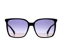 Max Mara Square Shiny Bi-Layer Navy Blue Gradient Mm0046 Emme11 Blue One Size