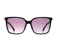 Max Mara Square Shiny Black Smoke Grey Gradient Mm0046 Emme11 Black