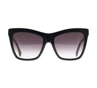 Max Mara Sunglasses MM0008 Logo2 01B Shiny Black Smoke Grey Gradient