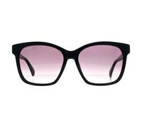 Max Mara Sunglasses MM0042 Logo9 01B Shiny Black Smoke Grey Gradient