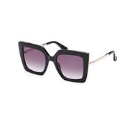 Max Mara Woman MM0051 DESIGN4 01B Sunglasses Injected Black Grey Cat Eye Normal Shaded