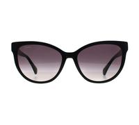 Max Mara Sunglasses MM0058 Logo 13 01B Shiny Black Smoke Grey Gradient