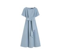 Max Mara tie-waist taffeta midi dress - Blue 36-38-40-42