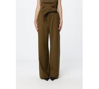 MAX MARA Wide Leg Virgin Wool Trousers with Tie Belt at the Waist - Size: 40 - female
