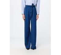 MAX MARA Wide Leg Virgin Wool Trousers with Tie Belt at the Waist - Size: 44 - female