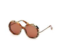 Max Mara Woman Max Mara MM0094 LIZ 56E Sunglasses Acetate Havana Brown Geometric Normal