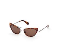 Max Mara Woman Max Mara MM0172 RUTH 52E Sunglasses Metal Havana Brown Cat Eye Normal