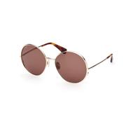 Max Mara Woman Max Mara MM0191 32E Sunglasses Metal Gold Brown Round Normal