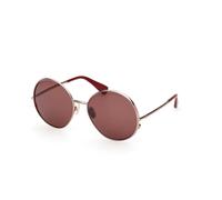 Max Mara Woman Max Mara MM0191 36S Sunglasses Metal Bronze Bordeaux Round Normal