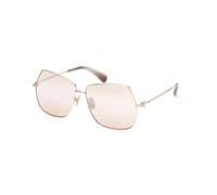 Max Mara Woman MM0035-H JEWEL 32G Sunglasses Metal Gold Brown Geometric Normal Mirror