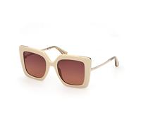 Max Mara Woman MM0051 DESIGN4 25F Sunglasses Injected Ivory Brown Cat Eye Normal