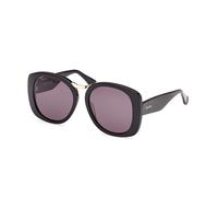 Max Mara Woman MM0092 BRIDGE 01A Sunglasses Acetate Black Smoke Round Normal