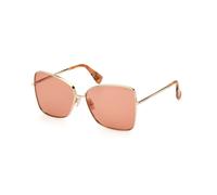 Max Mara Woman MM0097 MENTON1 32E Sunglasses Metal Gold Brown Butterfly Normal