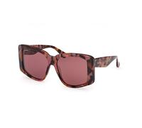 Max Mara Woman MM0098 GLIMPSE6 55S Sunglasses Acetate Havana Bordeaux Round Normal