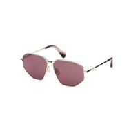 Max Mara Woman MM0143 MILLER-4 32Y Sunglasses Metal Gold Violet Squared Normal