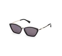 Max Mara Woman MM0162 MILLER7 01A Sunglasses Acetate Black Smoke Round Normal