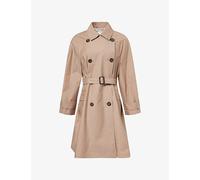 Max Mara Womens Max Mara Relaxed-Fit Cotton-Twill Trench Coat Camel 12