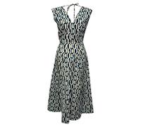 Max Mara Women's Preloved Geometric Print Midi Dress in Cotton | Size: 48