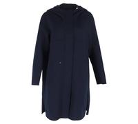 Max Mara Women's Preloved Hooded Coat in Navy Blue Wool | Size: 44