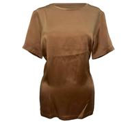 Max Mara Women's Preloved Rebecca Jersey T-Shirt in Brown Viscose | Size: 48