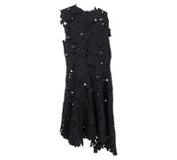 Max Mara Women's Preloved Sportmax Lace Midi Dress in Black Polyester | Size: 38