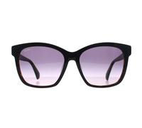 Max Mara Women's Square Black Tortoise Smoke Grey Gradient MM0042 Logo9 Max Mara Black One Size