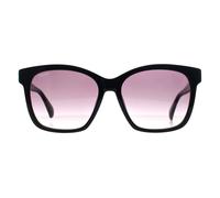 Max Mara Women's Square Shiny Black Smoke Grey Gradient MM0042 Logo9 Max Mara Black One Size