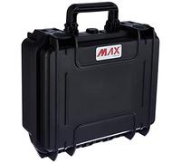 Max MAX300S.079 IP67 Rated Waterproof Durable Watertight Equipment Photography Hard Carry Pick & Pluck Foam Plastic, Flight Case, Tool Box, Black