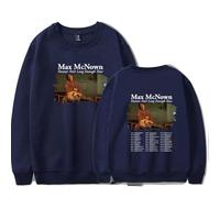 Max McNown Merch Tour 2025 Sweatshirt Unisex Fashion Round Neck Long Sleeve Casual Pullover (Navy,XL)