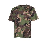 Max Mens Army Style T-Shirt Short Sleeved M97 SK Woodland Camo Airsoft Hunt