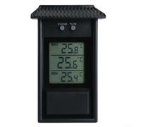 Max Min Digital Thermometer Indoor Outdoor Garden -17F to 122F(black) | Sturdy plastic build, black or white finish, lightweight design, wall mountable, stand included