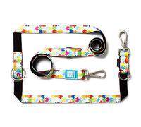 Max & Molly 6-in-1 Hands Free Multi-Function Dog Leash, Ultra Soft Padded Neoprene, Puzzle L (181012)