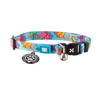 Max & Molly Cat & Kitten Collar with Safety Bell, Breakaway Collar Buckle and Smart ID Gotcha Tag Included - Blue Ocean Collection|Blue|OS|