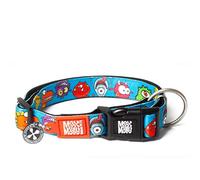 Max & Molly Gotcha! Dog Collar with Smart ID, Padded Neoprene Collar with Design for Medium Dogs, Waterproof, Comfortable, Adjustable, Little Monsters, M