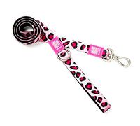 Max & Molly Leopard Pink And Colorful | Unique Design |Comfortable | Secure | Cushioned Neoprene | Sporty And Elegant | Short Leashes, XS