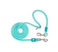 Max & Molly Matrix 2.0 Multifunctional Rope Lead for Dogs, Turquoise/L, 2 m Infinitely Adjustable Lead with 2 Carabiners, Stylish Nylon Dog Lead - Comfort for You and Your Faithful Companion