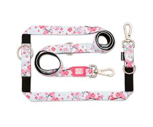 Max & Molly Multifunctional Dog Lead 2 m with 2 Carabiners, Cherry Bloom/L Padded Shoulder Lead Safe & Flexible - Comfort for Your Faithful Companion