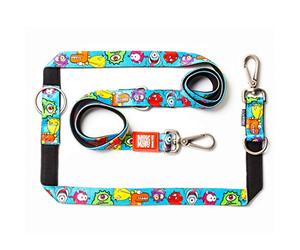 Max & Molly Multifunctional Dog Lead 2 m with 2 Carabiners, Little Monsters/M Shoulder Lead Padded, Safe & Flexible - Comfort for Your Faithful Companion