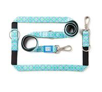 Max & Molly Multifunctional Dog Lead 2 m with 2 Carabiners, Retro Blue/L Shoulder Lead, Padded, Safe and Flexible, Comfort for Your Faithful Companion