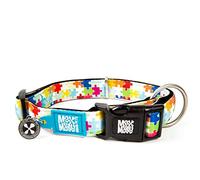 Max & Molly Puzzle Smart Id Collar |Comfortable | Odor Free Neoprene |Smart Id Tag | Lost Pet Protection Program | Extraordinary Dog Collar, M