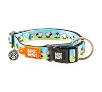 Max & Molly Urban Pets Smart ID Dog Collar with Gotcha! QR Pet Safety Tag and Custom Pet Profile, Soft Padded Neoprene, Waterproof, Machine Washable Collar Dogs, Black Sheep, S (11-18")