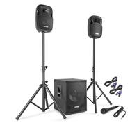 MAX MX700 Active PA Speakers System with 12" Subwoofer 700W Power