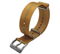 Max Nylon NATO Watch Strap Seat Belt Brushed Stainless Steel Buckle Replacement Watch Band for Men Women 20mm 22mm Colour Options (20mm, Gold/Silver)