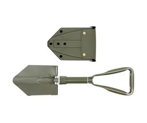 MAX Outdoors BW German Army Style Folding Spade Shovel 3 Part OD Green Case
