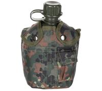 Max Outdoors Plastic Water Bottle 1 ltr Flecktarn Army Camo Drinking Canteen