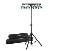 MAX Partybar11 COB LED DJ Par Bar Lighting System with Stand, Bag and Remote Control - Disco Party Effect DMX Stage Lighting System